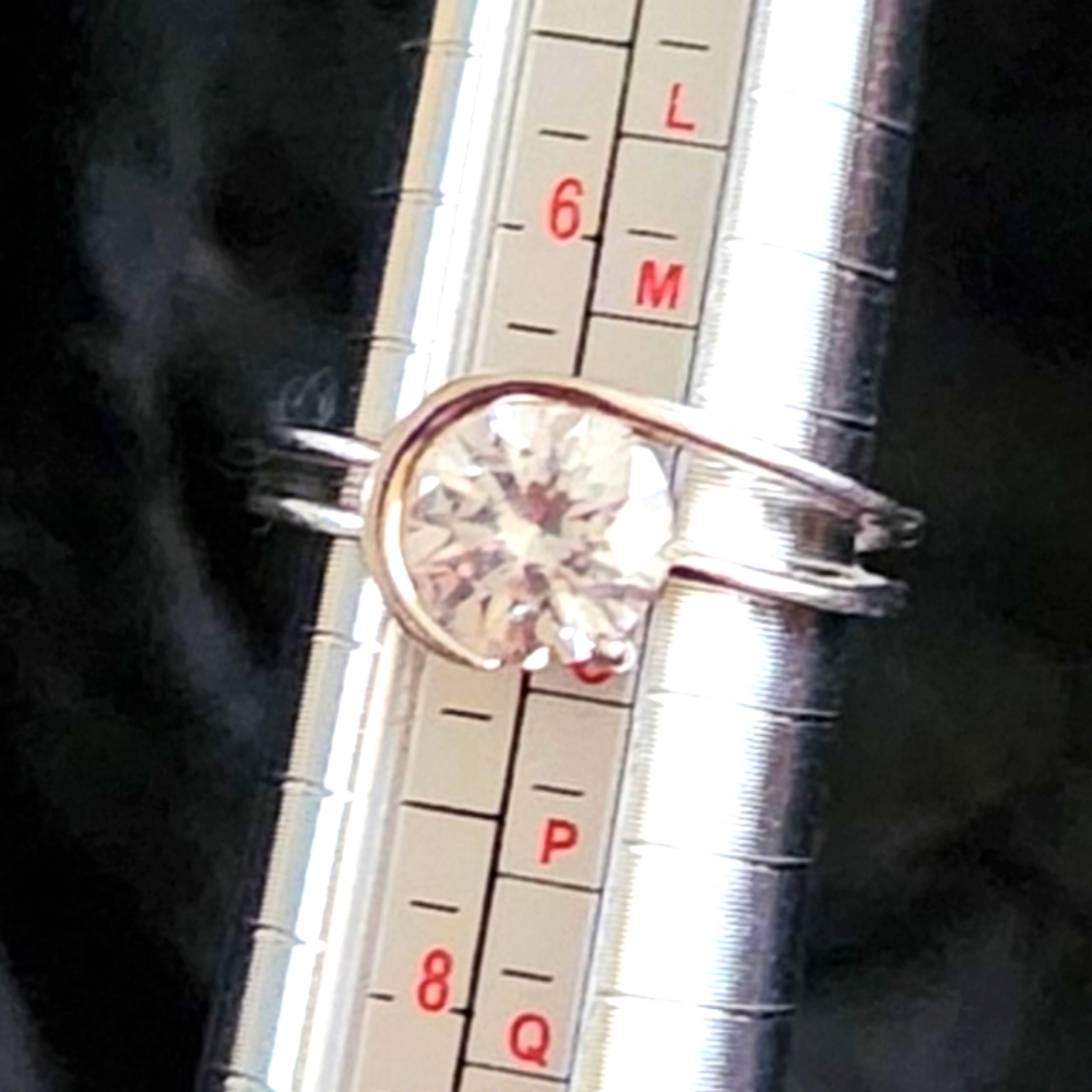 Brilliant Cut 8mm CZ .925 Sterling Silver Ring